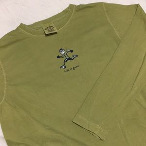Life is good long sleeve jogging shirt